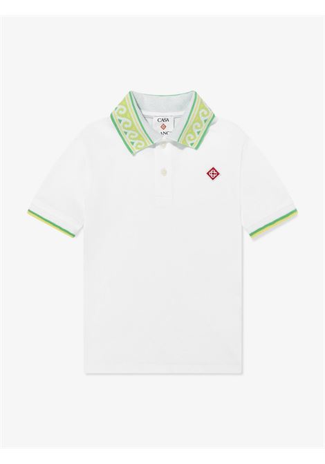 Polo con logo CASABLANCA KIDS | KSP26JTP37001WHITE